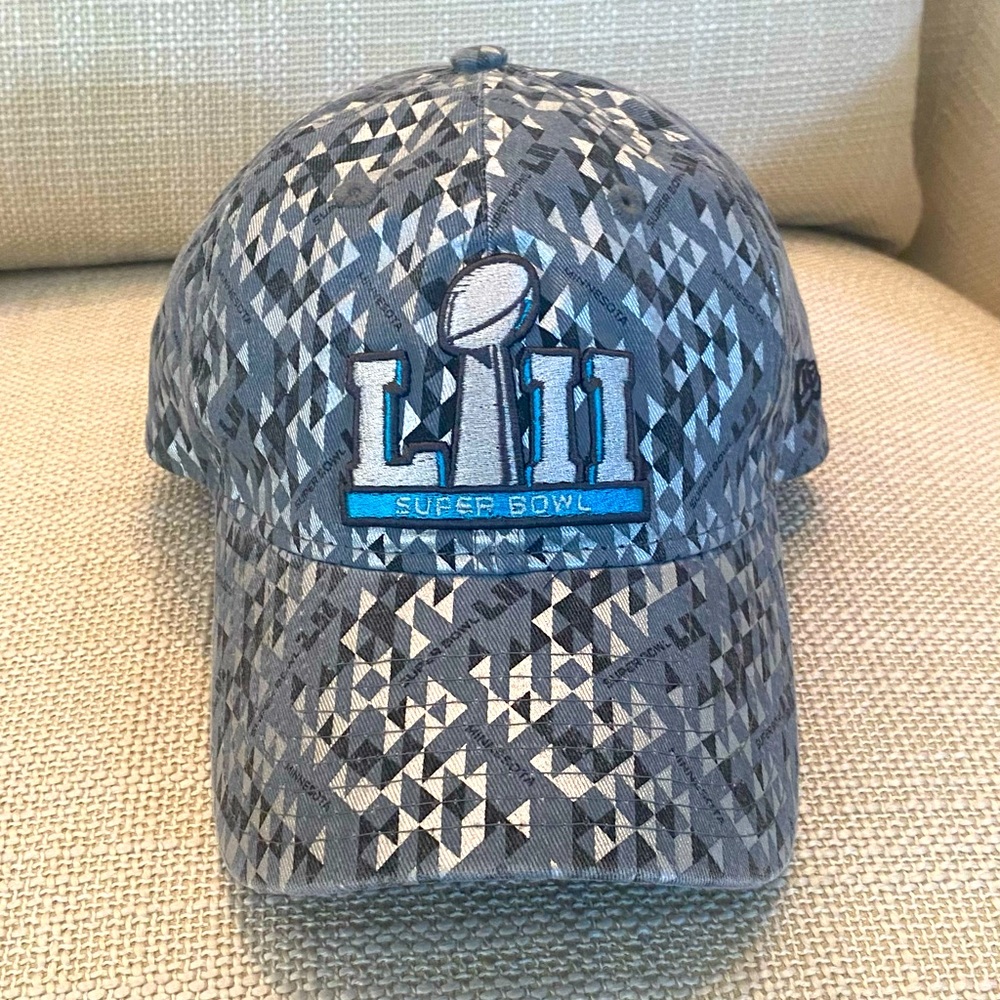 NFL Super Bowl LII Minnesota New Era Adjustable Strapback Cap/Gray Silver Print